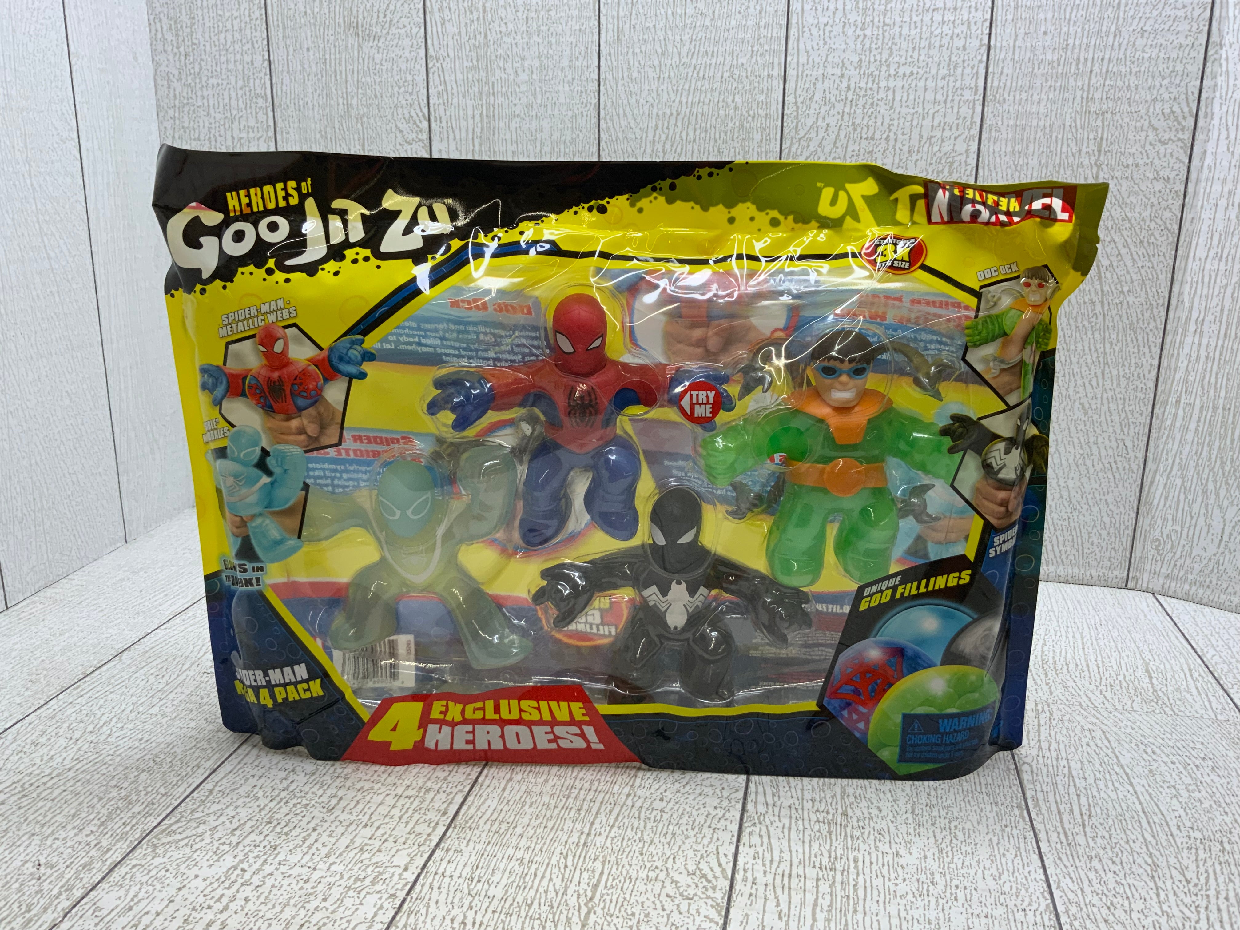 Heroes of Goo Jit Zu Marvel Spider-Man Mega 4-Pack (8051245187310)